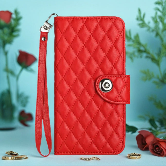 Luxe Quilted Phone Wallet Case with Card Slots | Magnetic Flip Stand Cover