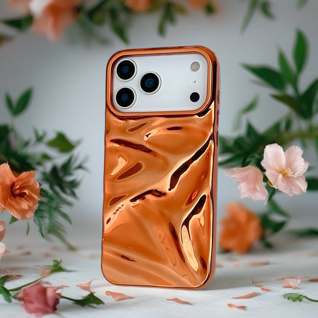 Chrome Wave Case for iPhone | Glossy Shockproof Protective Phone Cover