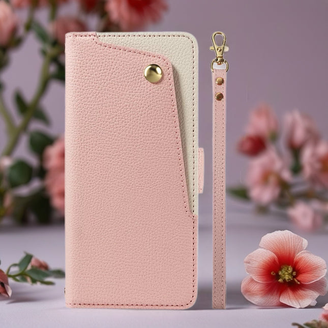 PetalLuxe Leather Wallet Phone Case Card Holder Stand Cover with Wrist Strap