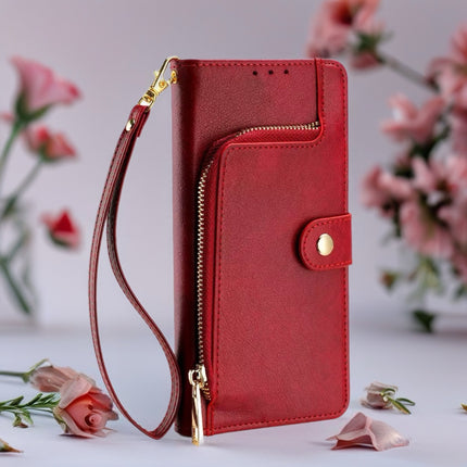 Valencia Luxe Zip Wallet Phone Case Multi Card Leather Cover with Wrist Strap