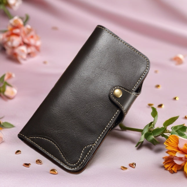 Genuine Leather MagSafe Phone Wallet Case | Premium Card Holder Cover with Secure MagSafe