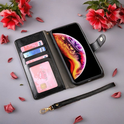 Valencia Luxe Zip Wallet Phone Case Multi Card Leather Cover with Wrist Strap