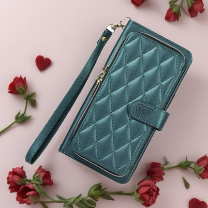 Padded Leather iPhone Wallet Phone Case with Zipper | Card Holder & Wrist Strap