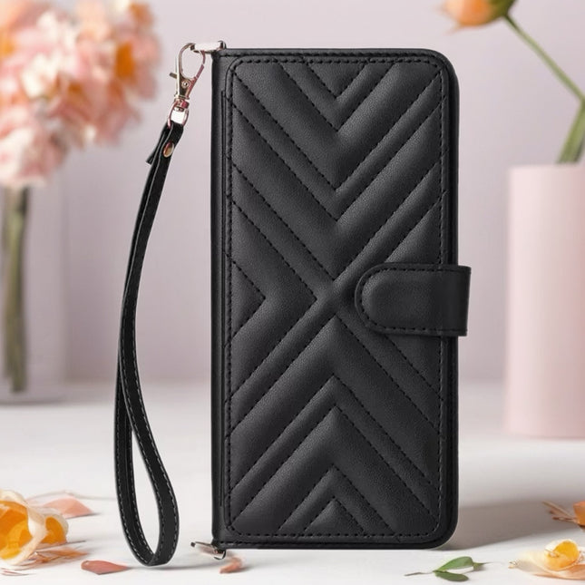 Aurelia Quilted Wallet Phone Case with Card Slots, Secure Snap & Detachable Strap