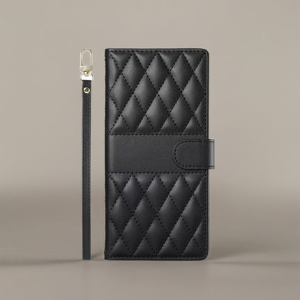 Leather Quilted iPhone Wallet Case | Flip Cover with Card Slots, Wrist Strap & Full Protection