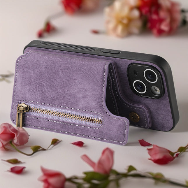 Prestige Zip Leather Phone Case | Wallet Phone Cover with Card Slots