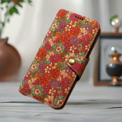 Beautiful Bohemian Wallet iPhone Case with Card Slot, Wallet Flip Phone Case
