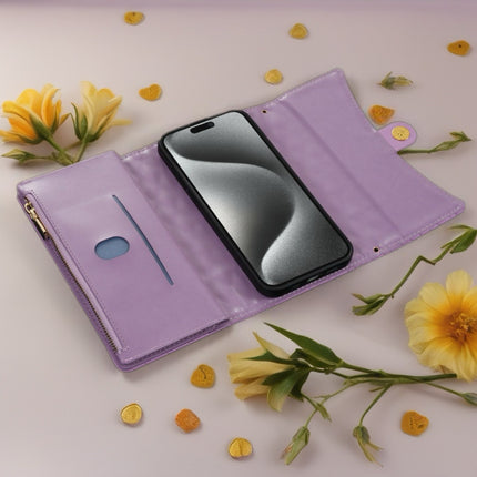 Quilted iPhone Wallet Case with Zip Pocket & Wrist Strap for Elegant Daily Carry