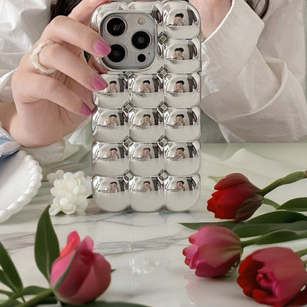Chrome Bubble Bear Case for iPhone | Reflective 3D Shockproof Protective Phone Cover
