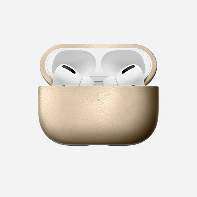 The AirPods Pro Cream Case Personalised Name Gold