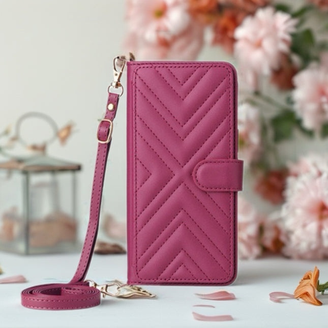 Aurelia Quilted Wallet Phone Case with Card Slots, Secure Snap & Detachable Strap
