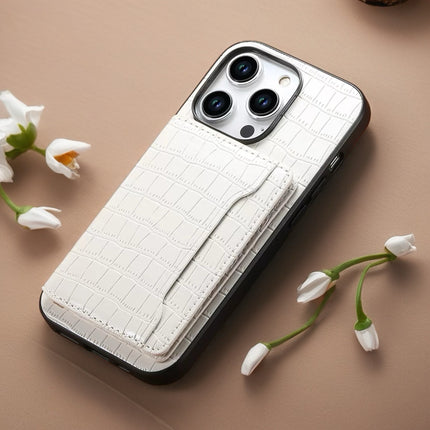 Alligator Style Leather Wallet iPhone Case with Card Holder, Luxury Shockproof Protective Back Cover