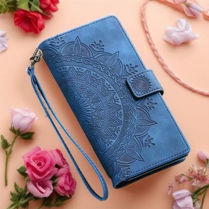Lotus Mandala Bloom Leather Phone Wallet Case | Minimal Design with Secure Card Storage & Durable Protection