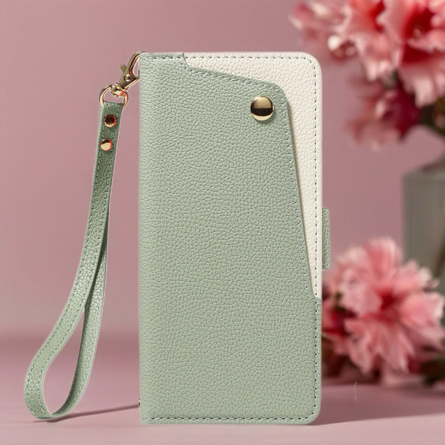 PetalLuxe Leather Wallet Phone Case Card Holder Stand Cover with Wrist Strap