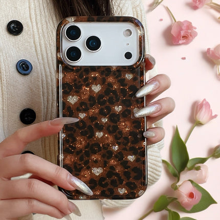 Glitter Leopard Heart Case for iPhone | Sparkly Protective Phone Cover