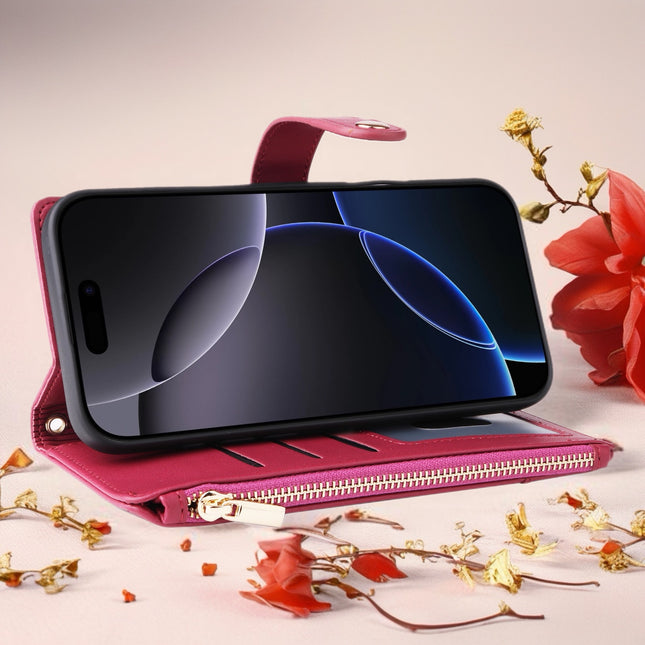 Elaris Crossbody Leather Wallet Phone Case with Card Slots & Secure Closure