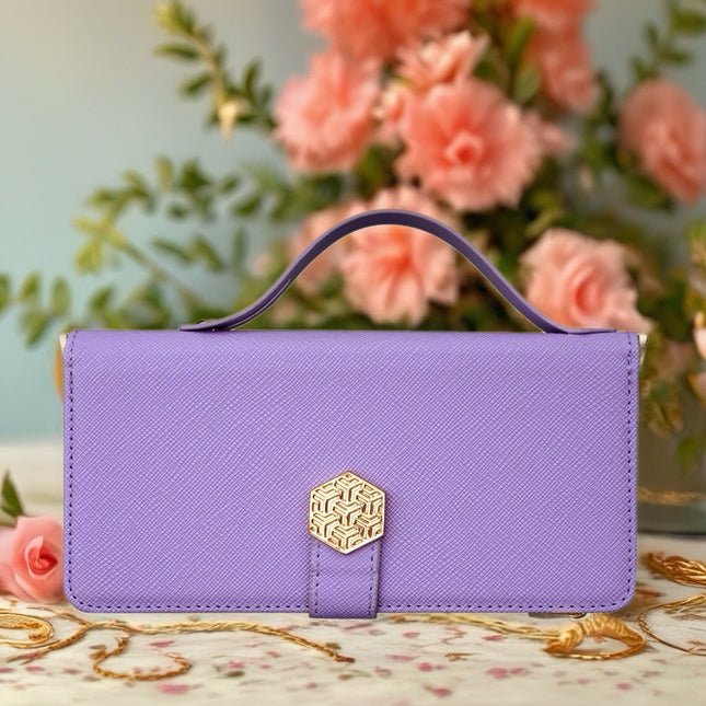 Monarch Luxe Zip Wallet iPhone Case Leather Card Holder with Chain Strap