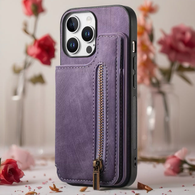 Prestige Zip Leather Phone Case | Wallet Phone Cover with Card Slots