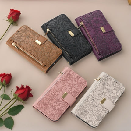 Floral Wallet Phone Case with Pouch | Elegant Flower Design, Protective Cover & Built-In Storage for Cards and Essential