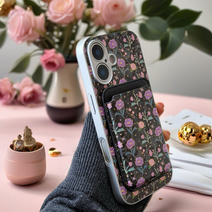 Elysia Floral MagSafe Wallet Phone Case with Elegant Card Holder