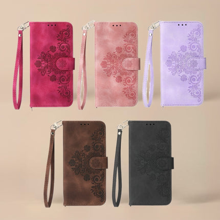Floral Embossed Leather Flip Wallet Case for iPhone | Card Holder & Full Body Protective Cover