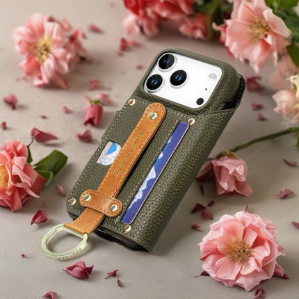 Multi-Function Leather Wallet Case for Phone | Zipper Pocket, Card Slots & Hand Strap