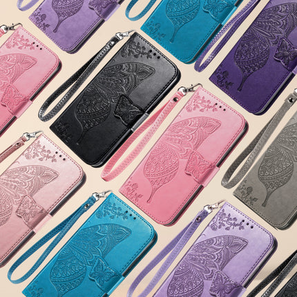 Butterfly Leather Wallet Phone Case with Card Slot and Flip Cover, Protective Case for iPhone