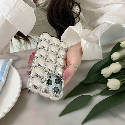 Chrome Bubble Bear Case for iPhone | Reflective 3D Shockproof Protective Phone Cover