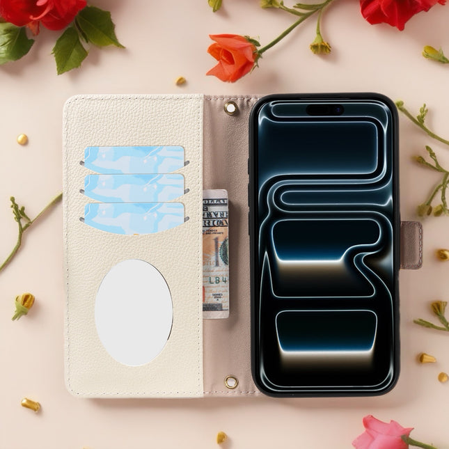 PetalLuxe Leather Wallet Phone Case Card Holder Stand Cover with Wrist Strap