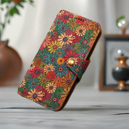 Beautiful Bohemian Wallet iPhone Case with Card Slot, Wallet Flip Phone Case