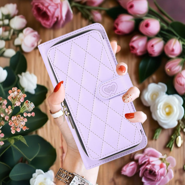 Padded Leather iPhone Wallet Phone Case with Zipper | Card Holder & Wrist Strap