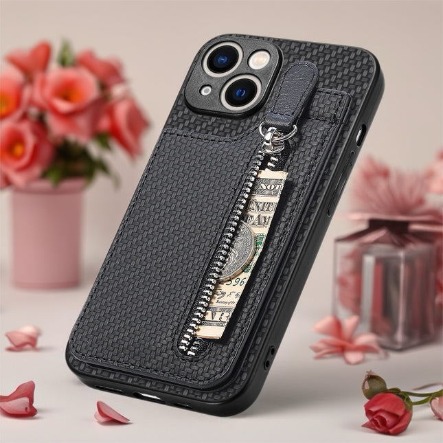 Signature Magnetic Phone Case with Zip Pocket Card Holder Back Cover for Secure Grip & Daily Carry