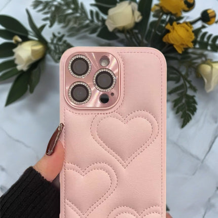 Puffy Heart Pattern Leather Phone Case for iPhone | Soft, Stylish and Protective Cover