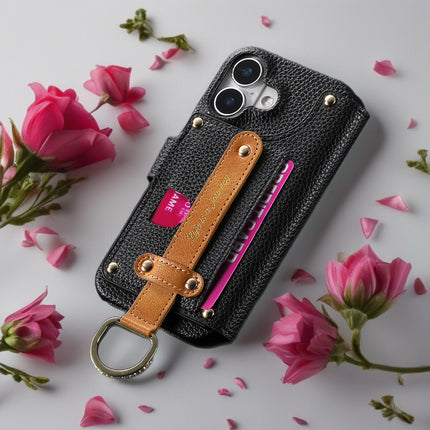 Multi-Function Leather Wallet Case for Phone | Zipper Pocket, Card Slots & Hand Strap