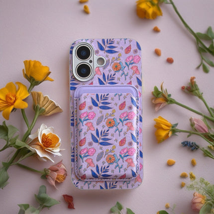 Elysia Floral MagSafe Wallet Phone Case with Elegant Card Holder
