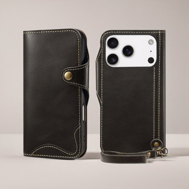 Genuine Leather MagSafe Phone Wallet Case | Premium Card Holder Cover with Secure MagSafe