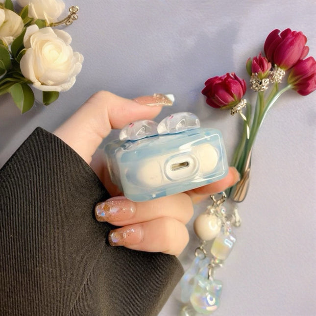 Rainbow Star AirPods Case Glossy Protective Cover with Charm Strap