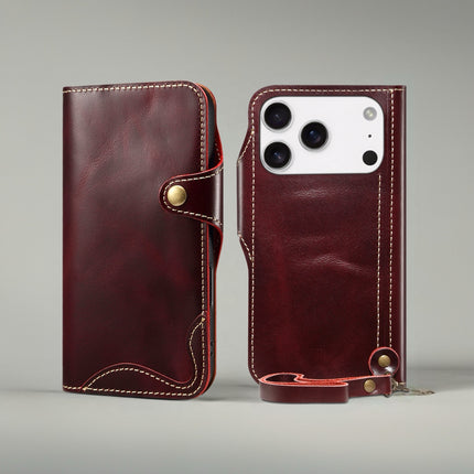 Genuine Leather MagSafe Phone Wallet Case | Premium Card Holder Cover with Secure MagSafe