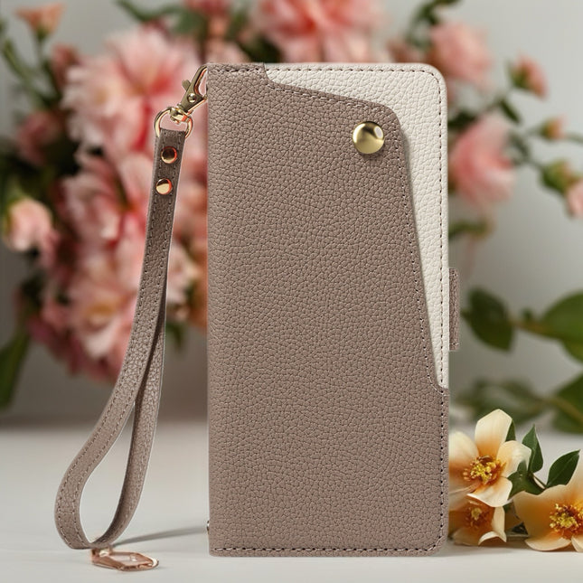 PetalLuxe Leather Wallet Phone Case Card Holder Stand Cover with Wrist Strap