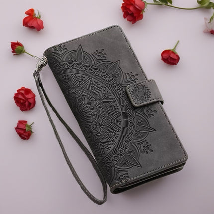 Lotus Mandala Bloom Leather Phone Wallet Case | Minimal Design with Secure Card Storage & Durable Protection