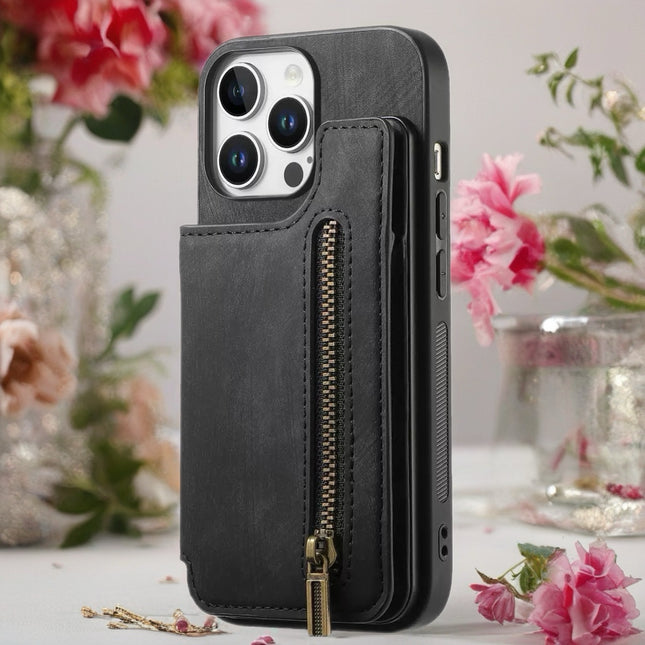Prestige Zip Leather Phone Case | Wallet Phone Cover with Card Slots