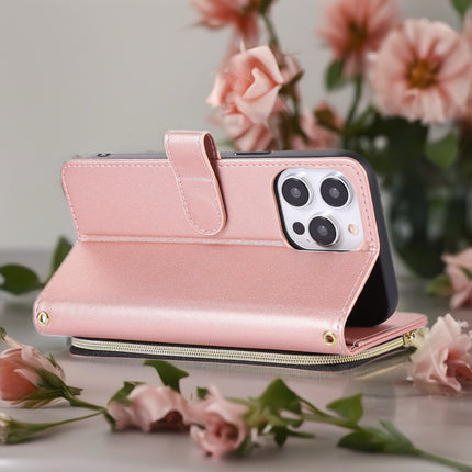 Padded Leather iPhone Wallet Phone Case with Zipper | Card Holder & Wrist Strap