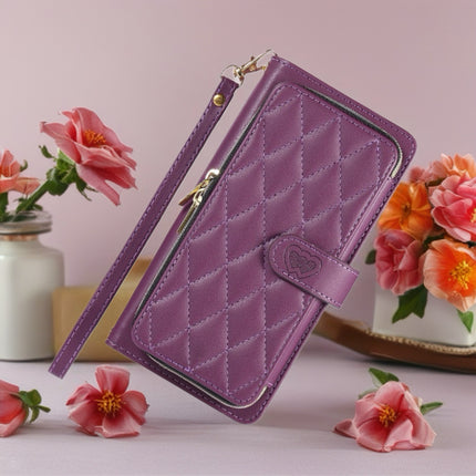 Padded Leather iPhone Wallet Phone Case with Zipper | Card Holder & Wrist Strap