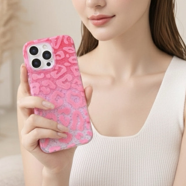 Zahara Luxe Leopard Glitter Phone Case Glossy Bold Protective Design