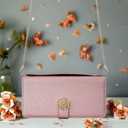 Monarch Luxe Zip Wallet iPhone Case Leather Card Holder with Chain Strap