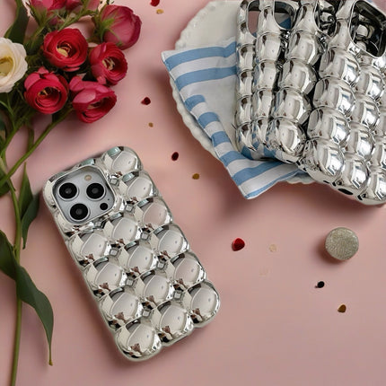 Chrome Bubble Bear Case for iPhone | Reflective 3D Shockproof Protective Phone Cover