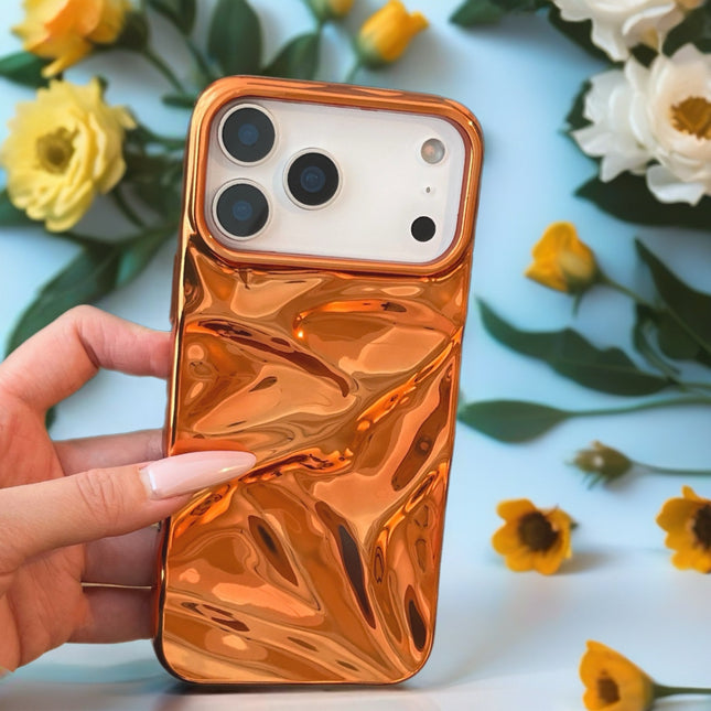 Chrome Wave Case for iPhone | Glossy Shockproof Protective Phone Cover