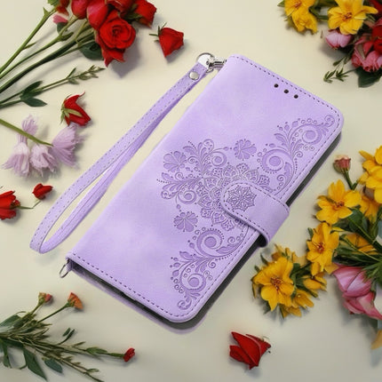 Floral Embossed Leather Flip Wallet Case for iPhone | Card Holder & Full Body Protective Cover