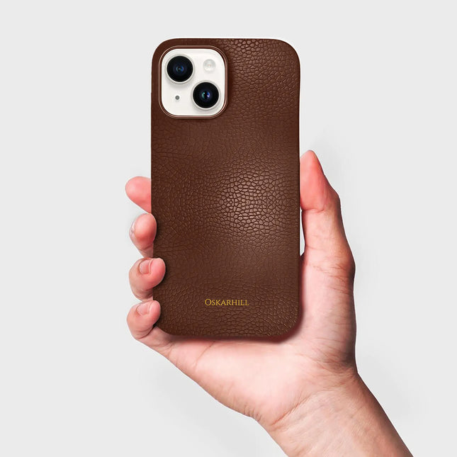 iPhone 13 Mini in Classic Leather MagSafe Compatible Crater Brown