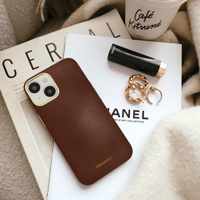 iPhone 13 Elite Leather MagSafe Compatible Crater Brown